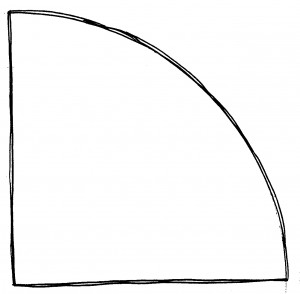 TEMPLATE quarter circle template outline